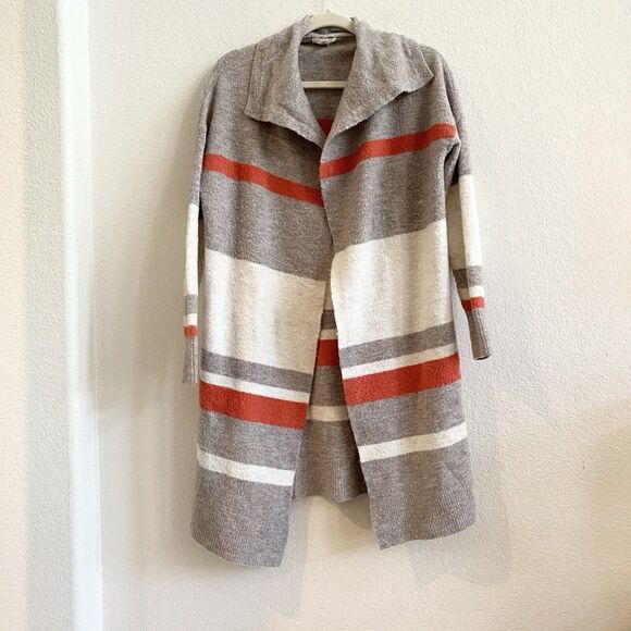 Caslon Duster Cardigan Front Pockets Wool Blend‎ Sweater Beige Womens Size XS - Picture 4 of 9